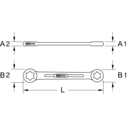  veržliaraktis, dvipusis žiedinis