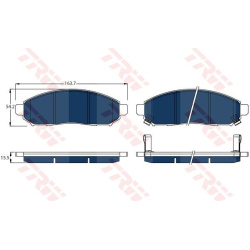  stabdžių trinkelių rinkinys, diskinis stabdys <small>ELECTRIC BLUE</small>