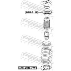  frikcinis guolis, pakabos statramsčio atramos montavimas