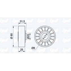  kreipiantysis skriemulys, V formos rumbuotas diržas