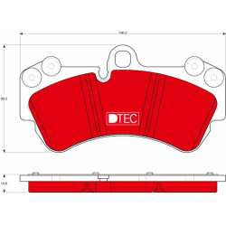  stabdžių trinkelių rinkinys, diskinis stabdys <small>DTEC COTEC</small>
