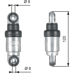  vibracijos slopintuvas, V formos rumbuotas diržas <small>DriveAlign™</small>