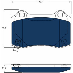  stabdžių trinkelių rinkinys, diskinis stabdys <small>ELECTRIC BLUE</small>