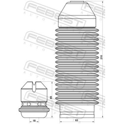  apsauginio dangtelio komplektas, amortizatorius
