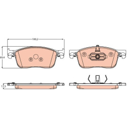  stabdžių trinkelių rinkinys, diskinis stabdys