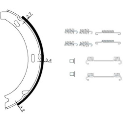 stabdžių trinkelių komplektas, stovėjimo stabdis  stabdžių trinkelių komplektas, stovėjimo stabdis