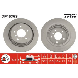  stabdžių diskas (1vnt) <small>TRW SINGLE</small>