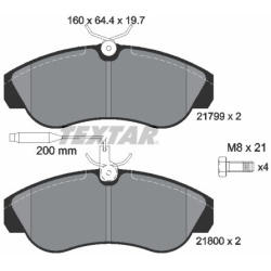  stabdžių trinkelių rinkinys, diskinis stabdys