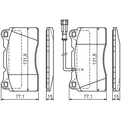 stabdžių trinkelių rinkinys, diskinis stabdys