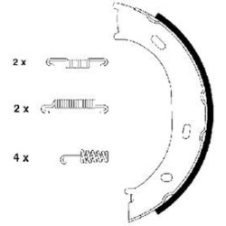  stabdžių trinkelių komplektas, stovėjimo stabdis