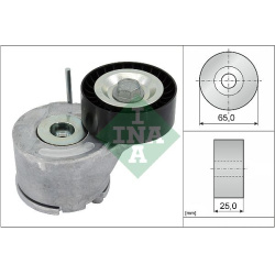  diržo įtempiklis, V formos rumbuotas diržas