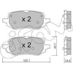  stabdžių trinkelių rinkinys, diskinis stabdys