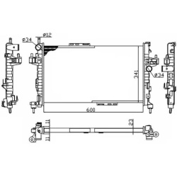  radiatorius, variklio aušinimas <small>Economy Class</small>