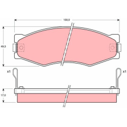  stabdžių trinkelių rinkinys, diskinis stabdys
