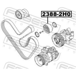  kreipiantysis skriemulys, V formos rumbuotas diržas