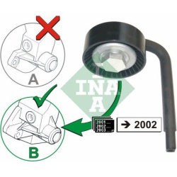  diržo įtempiklis, V formos rumbuotas diržas