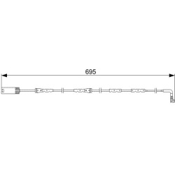 įspėjimo kontaktas, stabdžių trinkelių susidėvėjimas