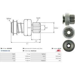  laisvos eigos pavara, starteris <small>Brand new AS-PL</small>