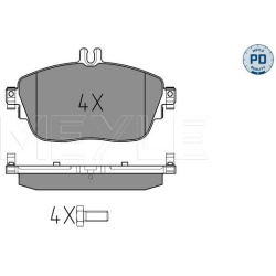  stabdžių trinkelių rinkinys, diskinis stabdys <small>MEYLE-PD: Advanced performance and design.</small>