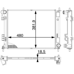  radiatorius, variklio aušinimas <small>BEHR *** PREMIUM LINE ***</small>
