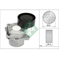  diržo įtempiklis, V formos rumbuotas diržas