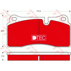  stabdžių trinkelių rinkinys, diskinis stabdys <small>DTEC COTEC</small>