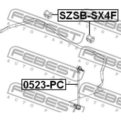 skersinio stabilizatoriaus įvorių komplektas