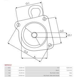  starterio dangtelis, karbiuratorius <small>AS</small>