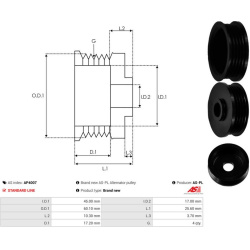  skriemulys, kintamosios srovės generatorius <small>Brand new AS-PL</small>