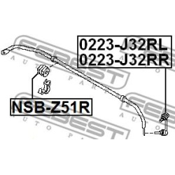  skersinio stabilizatoriaus įvorių komplektas