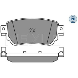  stabdžių trinkelių rinkinys, diskinis stabdys <small>MEYLE-PD: Advanced performance and design.</small>