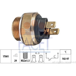 temperatūros jungiklis, radiatoriaus ventiliatorius