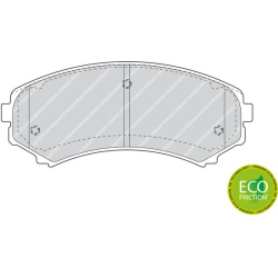  stabdžių trinkelių rinkinys, diskinis stabdys <small>PREMIER ECO FRICTION</small>