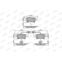  stabdžių trinkelių rinkinys, diskinis stabdys