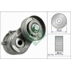  diržo įtempiklis, V formos rumbuotas diržas