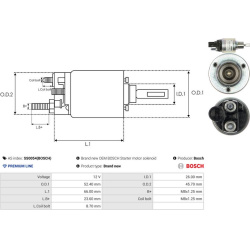  solenoidinis jungiklis, starteris <small>Brand new Bosch</small>